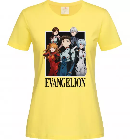 Жіноча футболка Evangelion poster Лимонний фото
