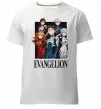 Чоловіча преміум футболка Evangelion poster Білий Чоловіча преміум футболка Evangelion poster Білий фото