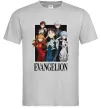 Чоловіча футболка Evangelion poster Сірий фото