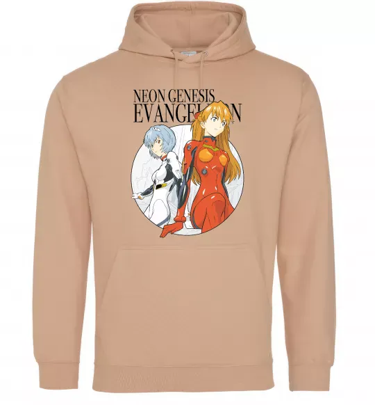 Чоловіча толстовка (худі) Evangelion neon genesis Пісочний фото