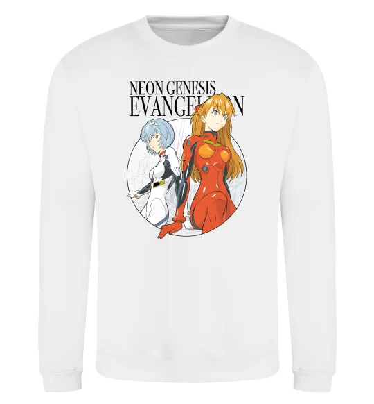 Світшот Evangelion neon genesis Білий фото