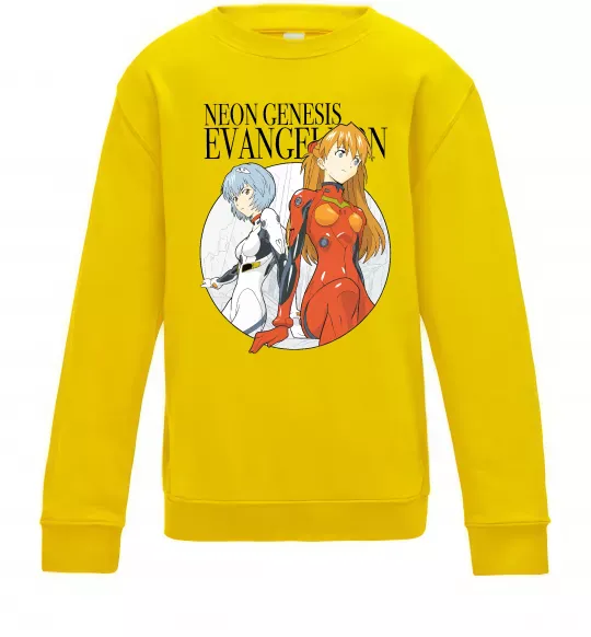 Дитячий світшот Evangelion neon genesis Сонячно жовтий фото