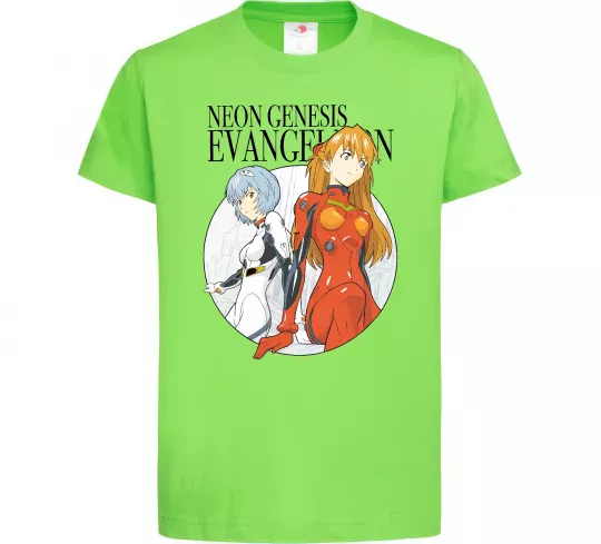Дитяча футболка Evangelion neon genesis Лаймовий фото