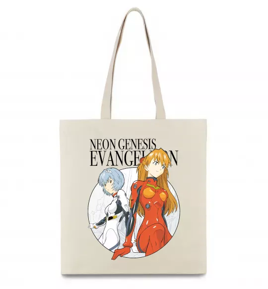 Еко-сумка Evangelion neon genesis Бежевий фото