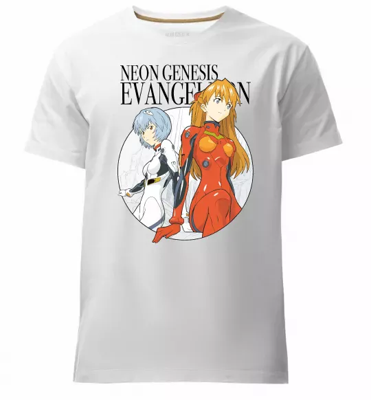 Мужская премиум футболка Evangelion neon genesis Белый фото