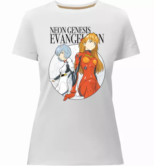 Жіноча преміум футболка Evangelion neon genesis Білий фото