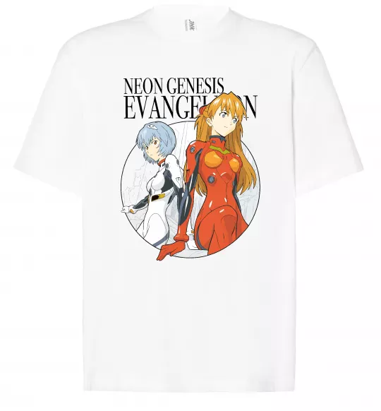 Футболка Оверсайз Evangelion neon genesis Білий фото
