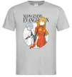 Мужская футболка Evangelion neon genesis Серый фото