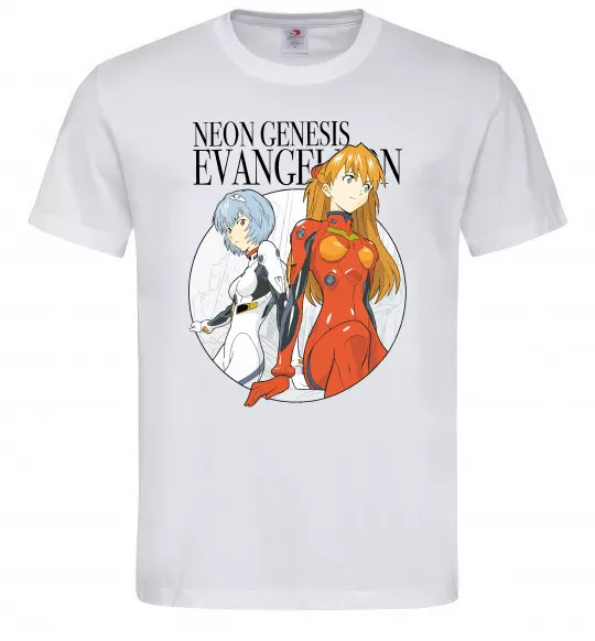 Мужская футболка Evangelion neon genesis Белый фото