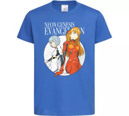 Дитяча футболка Evangelion neon genesis Яскраво-синій фото