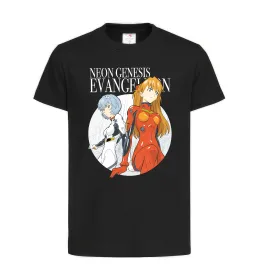 Дитяча футболка Evangelion neon genesis Чорний фото