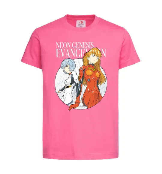 Дитяча футболка Evangelion neon genesis Яскраво-рожевий фото