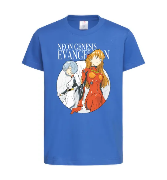 Дитяча футболка Evangelion neon genesis Яскраво-синій фото