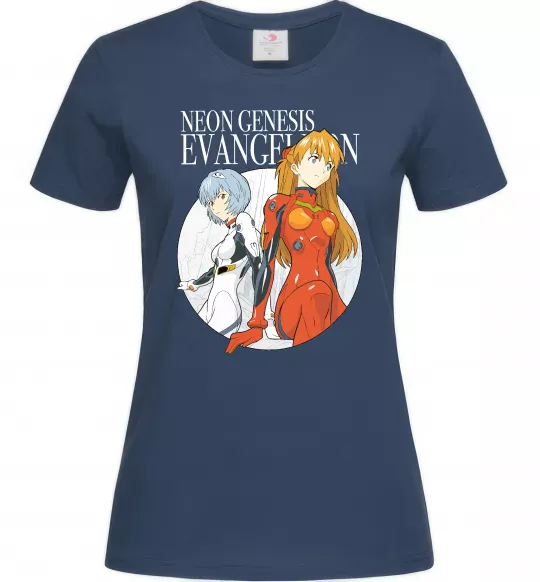 Жіноча футболка Evangelion neon genesis Темно-синій фото