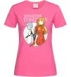 Жіноча футболка Evangelion neon genesis Яскраво-рожевий фото