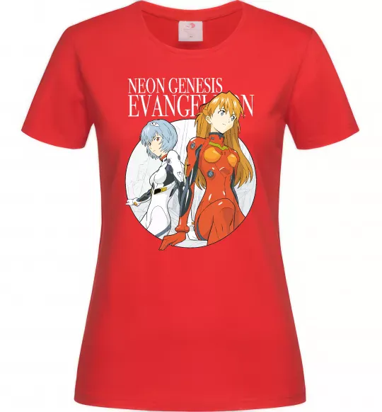 Жіноча футболка Evangelion neon genesis Червоний фото