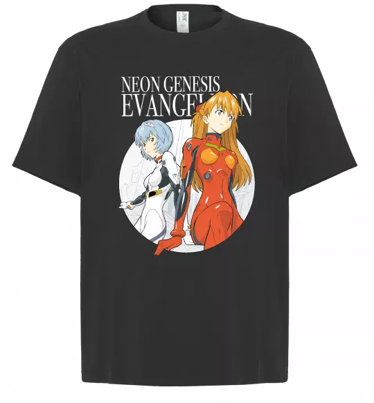Футболка Оверсайз Evangelion neon genesis Чорний фото