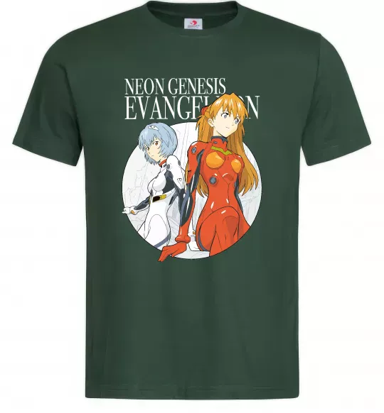Мужская футболка Evangelion neon genesis Темно-зеленый фото