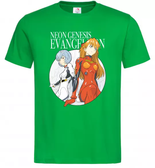 Мужская футболка Evangelion neon genesis Зеленый фото