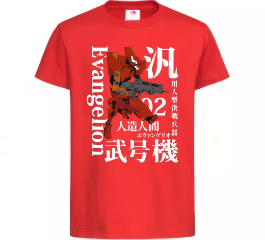 Детская футболка Eva-02 Красный фото