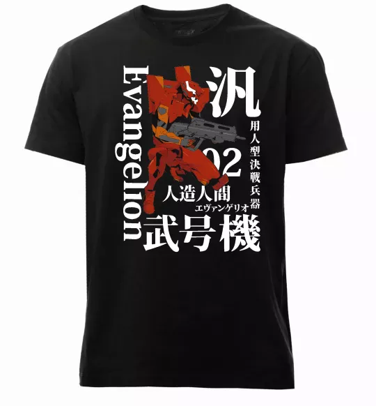 Чоловіча преміум футболка Eva-02 Чорний фото