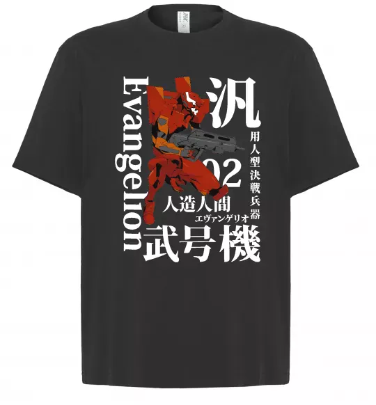 Футболка Оверсайз Eva-02 Черный фото