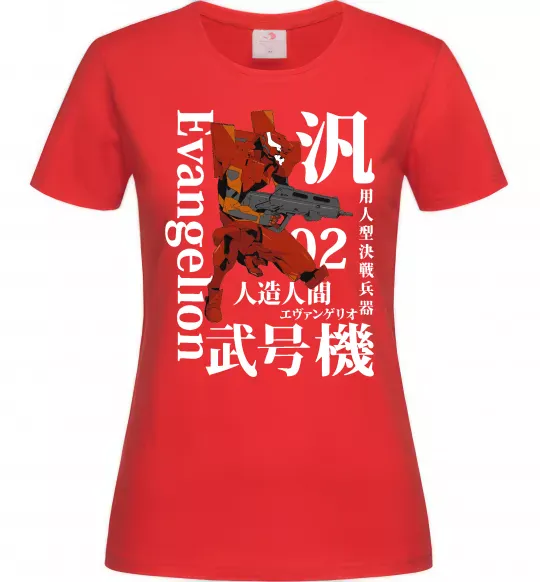 Жіноча футболка Eva-02 Червоний фото