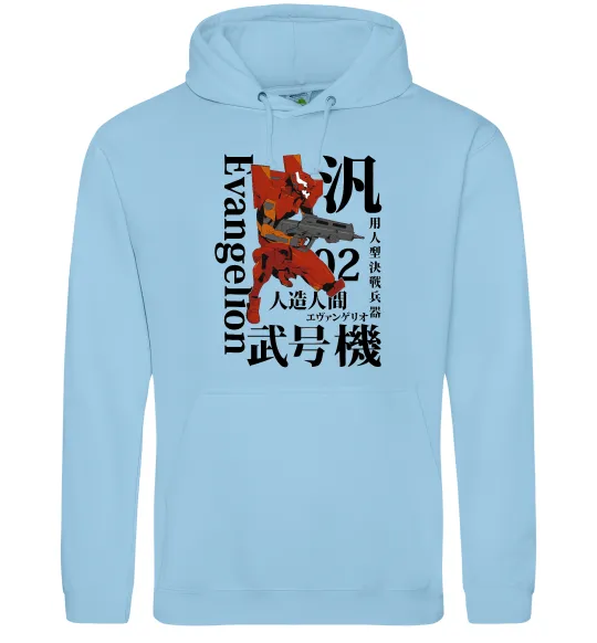 Мужская толстовка (худи) Eva-02 Голубой фото