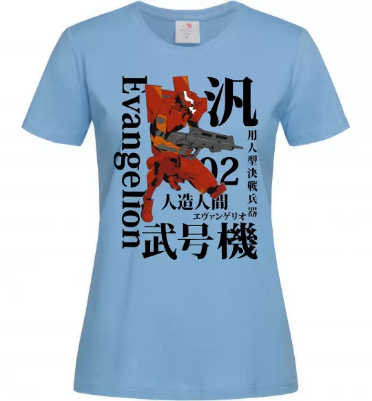 Жіноча футболка Eva-02 Блакитний фото