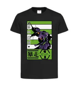 Дитяча футболка Eva 01 test type Чорний фото