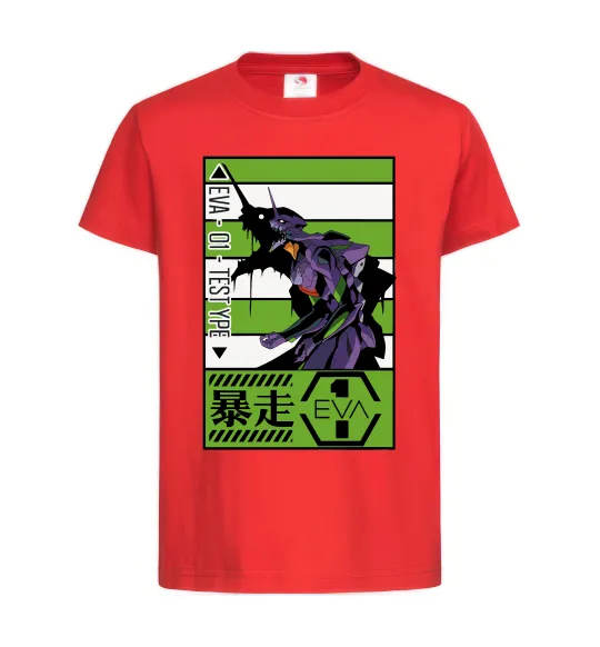 Дитяча футболка Eva 01 test type Червоний фото