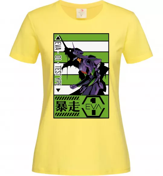 Жіноча футболка Eva 01 test type Лимонний фото