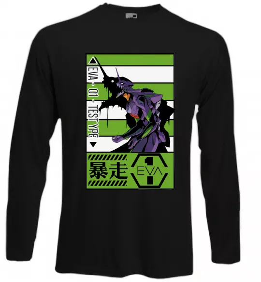 Лонгслив Eva 01 test type Черный фото