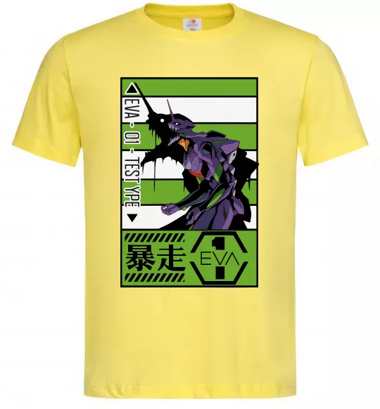 Чоловіча футболка Eva 01 test type Лимонний фото