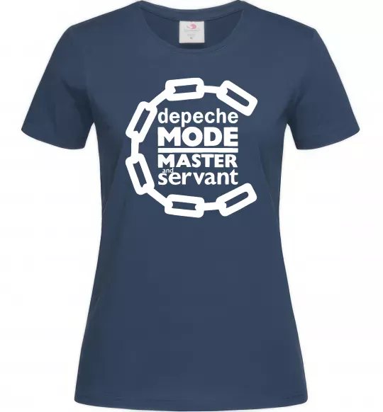 Жіноча футболка Depeche Mode Master and servant Темно-синій фото