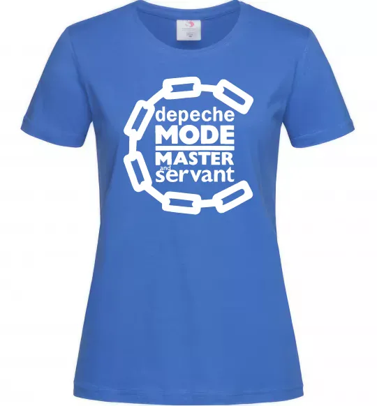 Жіноча футболка Depeche Mode Master and servant Яскраво-синій фото