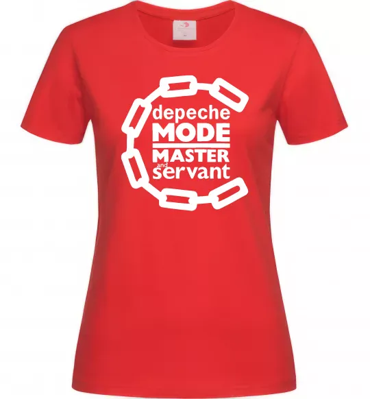 Жіноча футболка Depeche Mode Master and servant Червоний фото