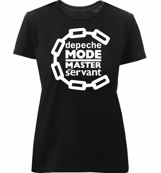 Женская премиум футболка Depeche Mode Master and servant Черный фото