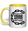 Чашка з кольоровою ручкою Depeche Mode Master and servant Сонячно жовтий фото