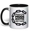 Чашка з кольоровою ручкою Depeche Mode Master and servant Чорний фото