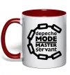 Чашка з кольоровою ручкою Depeche Mode Master and servant Червоний фото