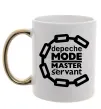 Чашка з кольоровою ручкою Depeche Mode Master and servant Золото фото