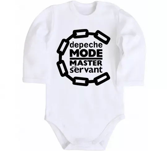 Дитячий бодік Depeche Mode Master and servant Білий фото