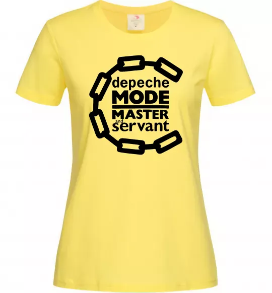 Жіноча футболка Depeche Mode Master and servant Лимонний фото