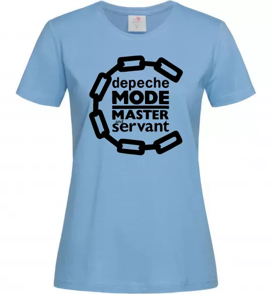 Жіноча футболка Depeche Mode Master and servant Блакитний фото