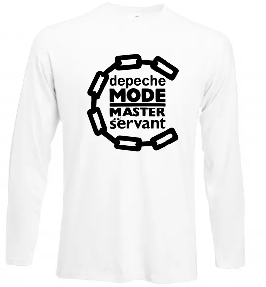 Лонгслів Depeche Mode Master and servant Білий фото