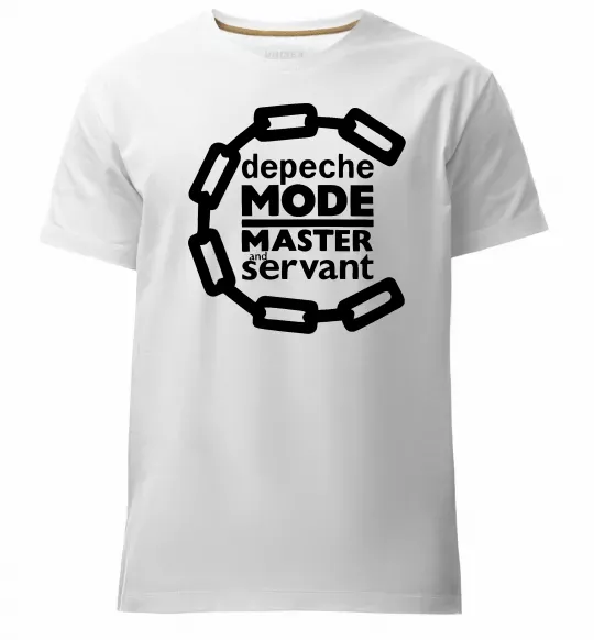 Мужская премиум футболка Depeche Mode Master and servant Белый фото