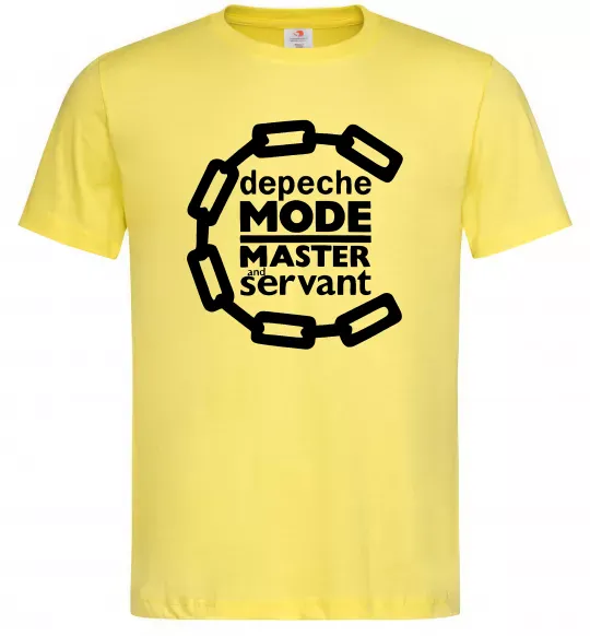 Мужская футболка Depeche Mode Master and servant Лимонный фото