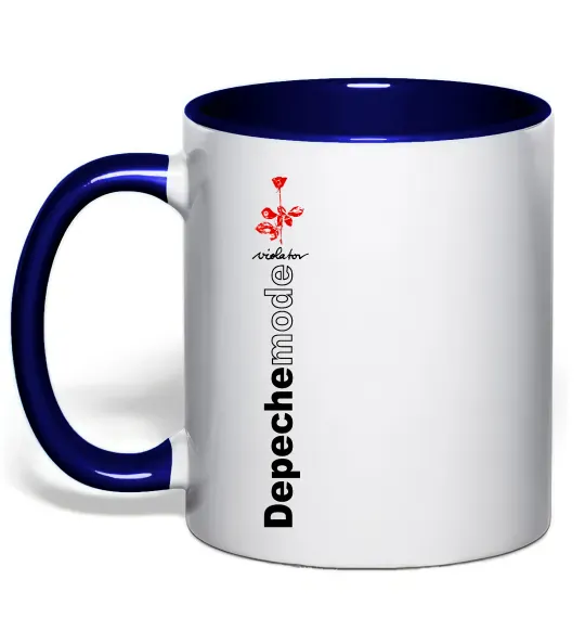 Чашка с цветной ручкой Depeche Mode Violator Глубокий темно-синий фото