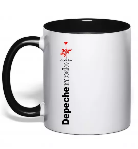 Чашка с цветной ручкой Depeche Mode Violator Черный фото